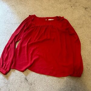 Ruffle Long Sleeve Top